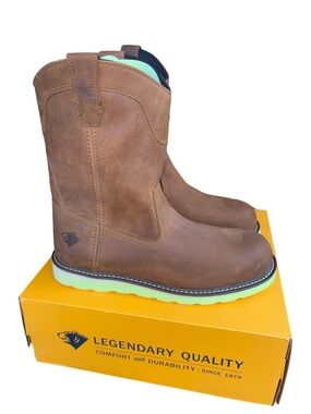 Herman Survivors Men's Steel Toe Rift Pull On Western Work Boots Size 8.5